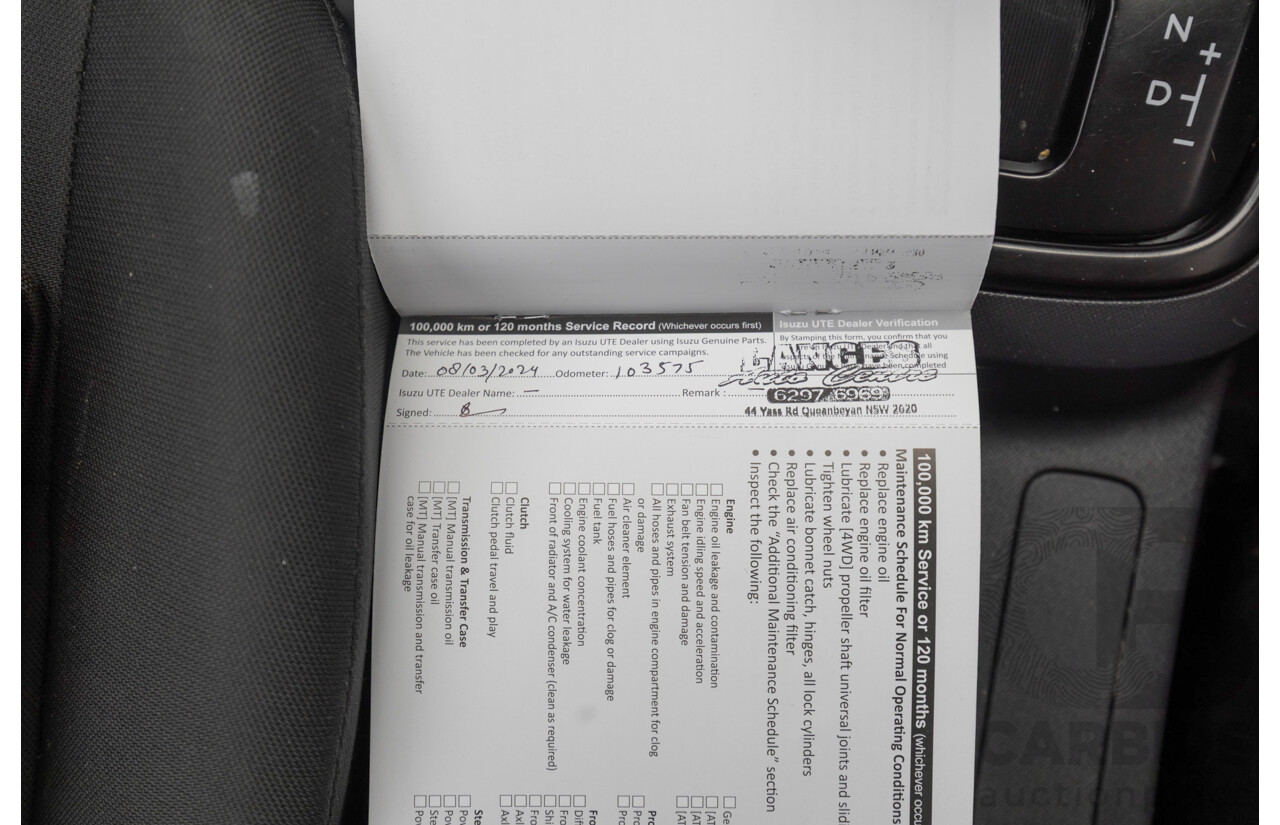 4/2017 Isuzu D-Max SX (4x2) TF MY17 C/Chas White Turbo Diesel 3.0L