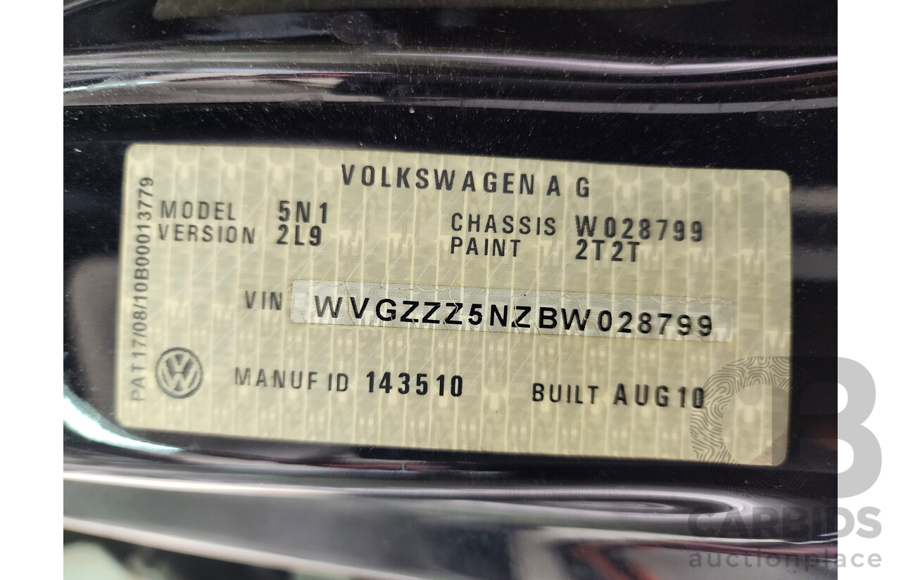10/2010 Volkswagen Tiguan 147 TSI 5NC MY10 4d Wagon Black 2.0L
