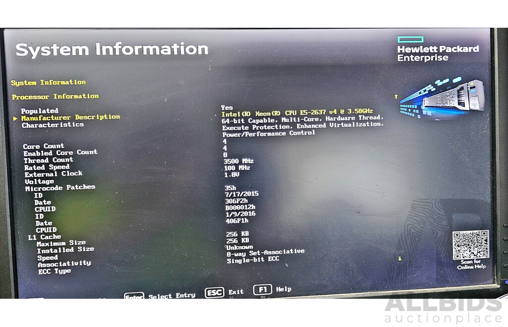 HPE ProLiant DL380 Gen9 Intel Xeon (E5-2637 V4) 3.50GHz-3.70GHz 4-Core CPU 2RU Server W/ 32GB DDR4