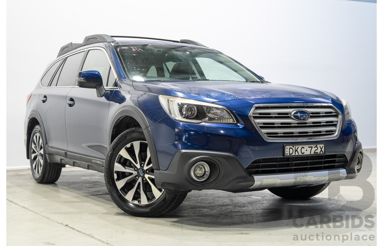 10/2016 Subaru Outback 2.5i Premium (AWD) MY16 4d Wagon Blue 2.5L