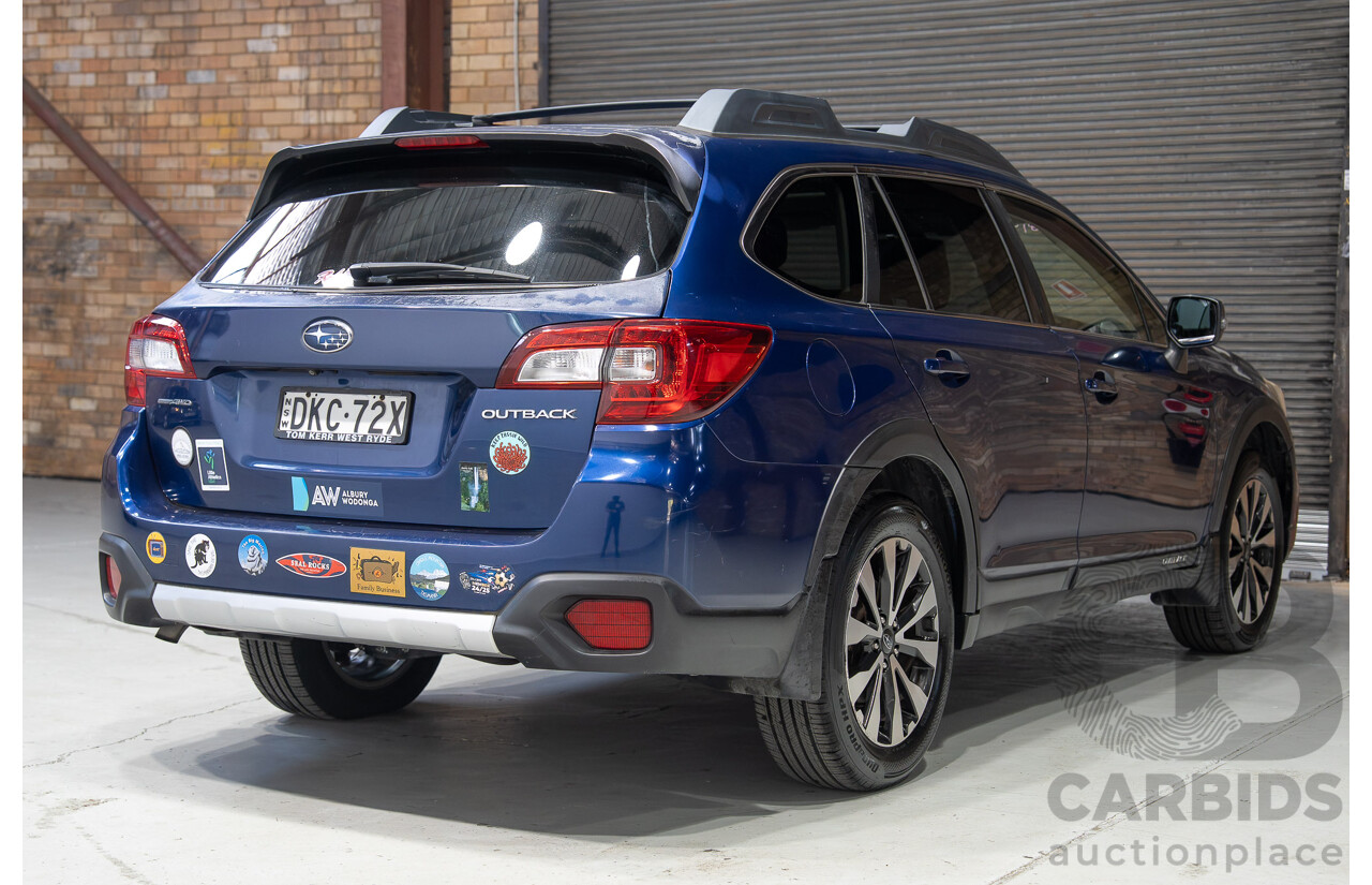 10/2016 Subaru Outback 2.5i Premium (AWD) MY16 4d Wagon Blue 2.5L