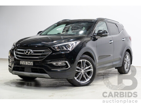 08/2017 Hyundai Santa Fe Highlander CRDi (4x4) DM5 MY18 4d Wagon Black Turbo Diesel 2.2L