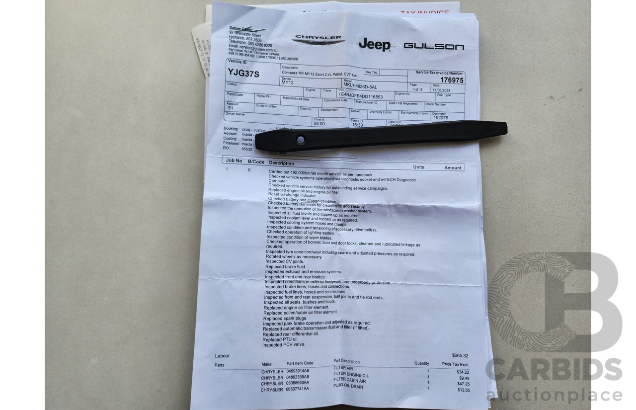 11/2012 Jeep Compass Sport (4x4) MK MY13 4d Wagon Grey 2.4L
