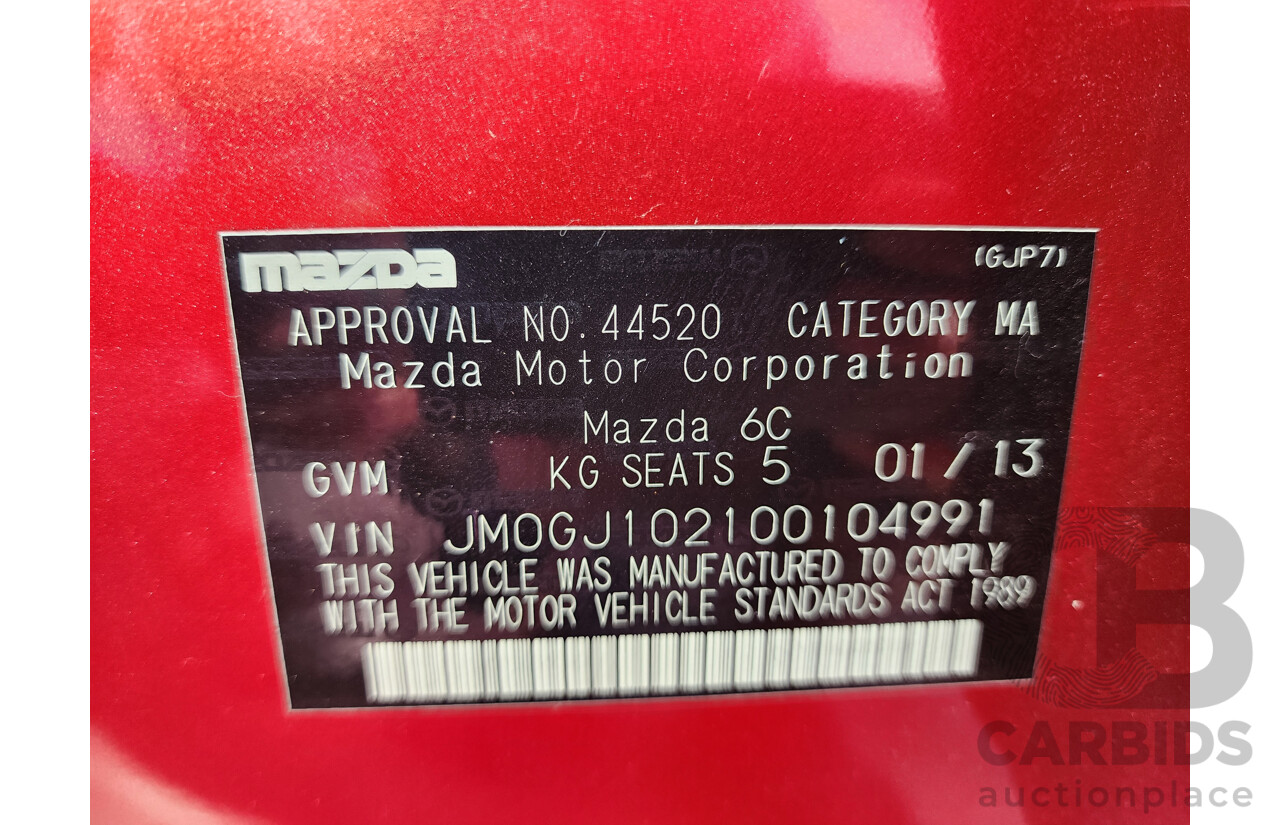 01/2013 Mazda Mazda6 Atenza 6C 4d Wagon Red 2.2L