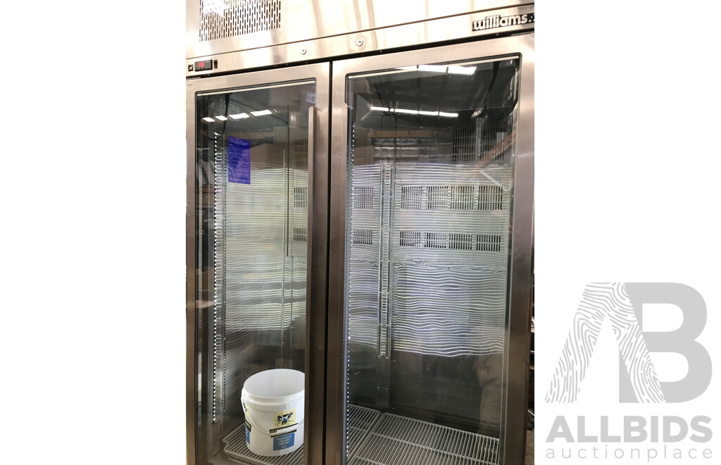 Williams Pearl Star Two Glass Door Upright Fridge