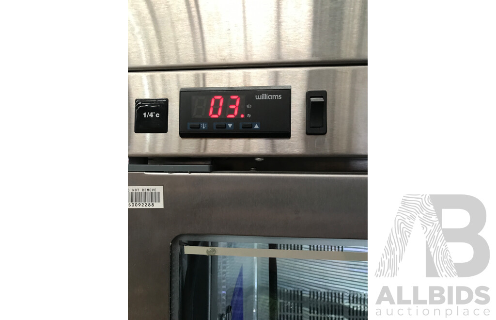 Williams Pearl Star Two Glass Door Upright Fridge