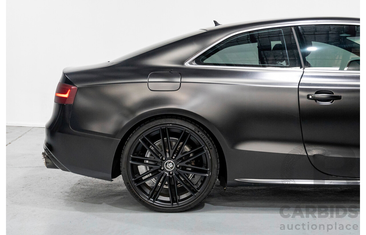 5/2015 Audi A5 2.0 TFSI Quattro S-Line Pack (AWD) 8T MY15 2d Coupe Myth Black Metallic / Wrapped Black Turbo 2.0L