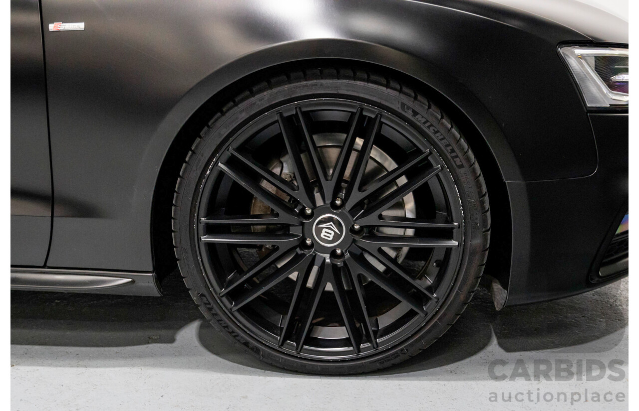 5/2015 Audi A5 2.0 TFSI Quattro S-Line Pack (AWD) 8T MY15 2d Coupe Myth Black Metallic / Wrapped Black Turbo 2.0L