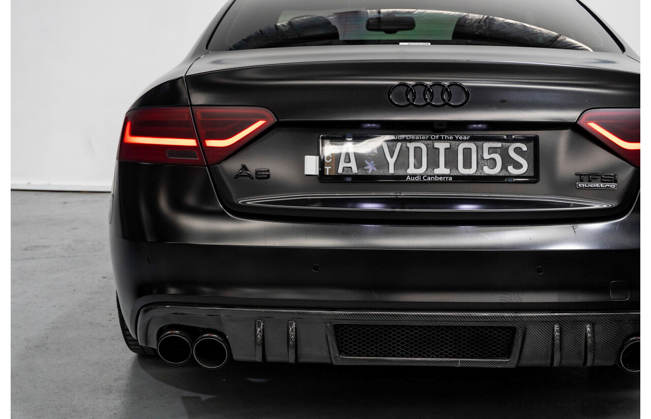 5/2015 Audi A5 2.0 TFSI Quattro S-Line Pack (AWD) 8T MY15 2d Coupe Myth Black Metallic / Wrapped Black Turbo 2.0L