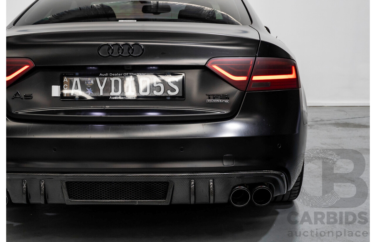 5/2015 Audi A5 2.0 TFSI Quattro S-Line Pack (AWD) 8T MY15 2d Coupe Myth Black Metallic / Wrapped Black Turbo 2.0L