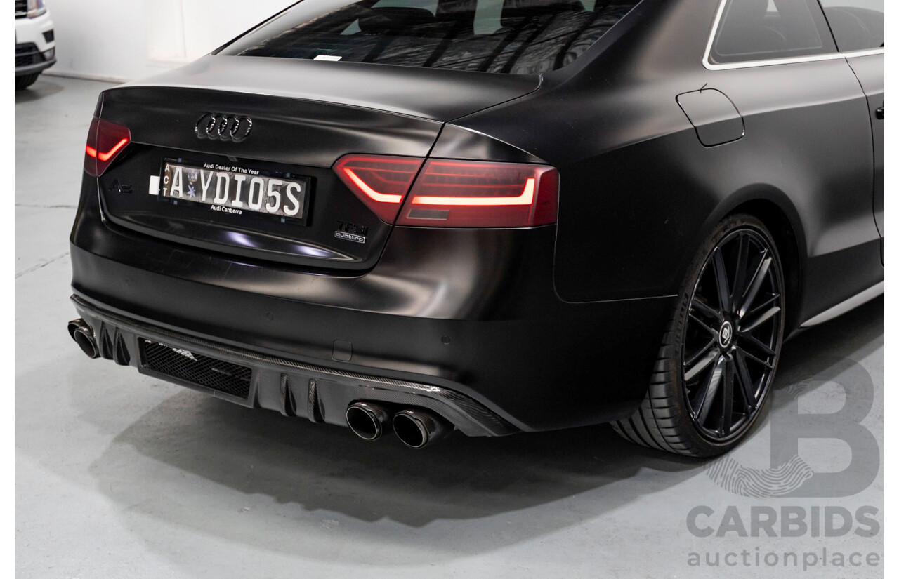 5/2015 Audi A5 2.0 TFSI Quattro S-Line Pack (AWD) 8T MY15 2d Coupe Myth Black Metallic / Wrapped Black Turbo 2.0L