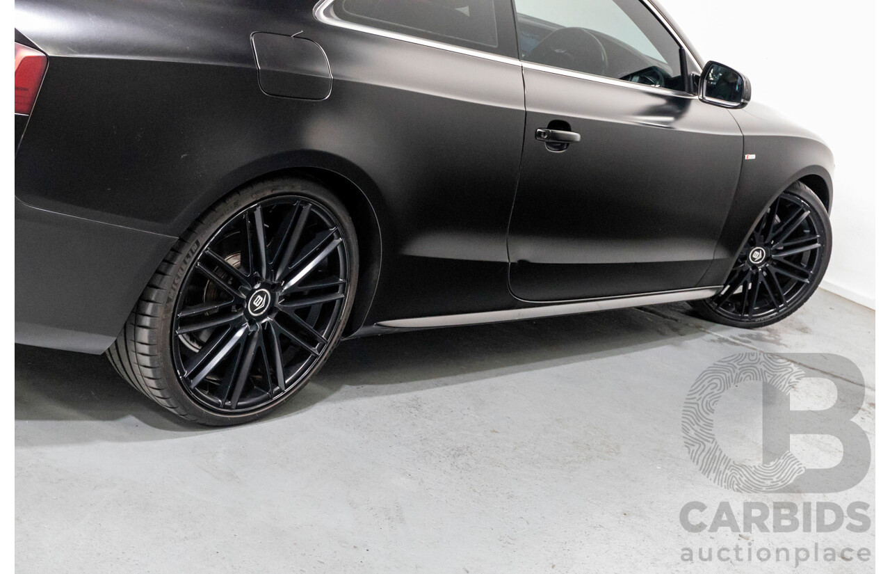5/2015 Audi A5 2.0 TFSI Quattro S-Line Pack (AWD) 8T MY15 2d Coupe Myth Black Metallic / Wrapped Black Turbo 2.0L
