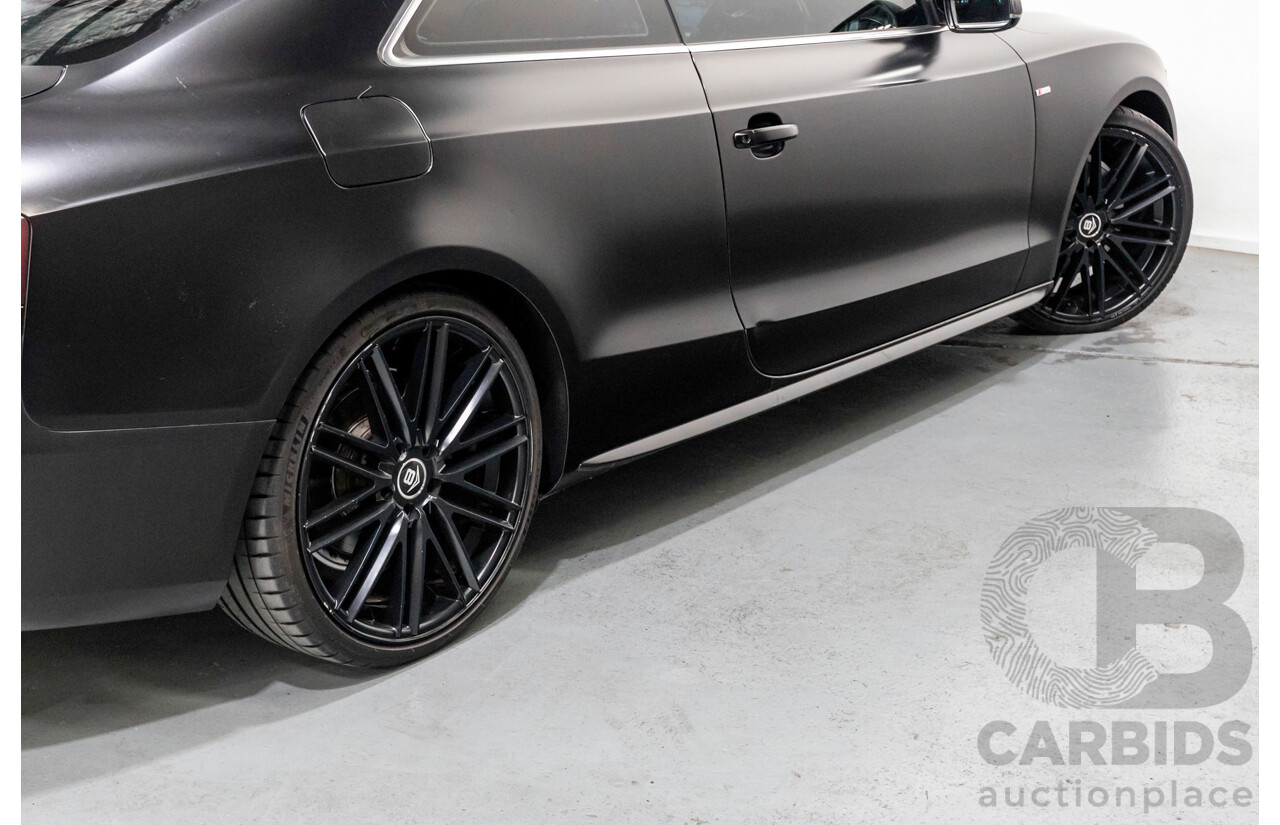 5/2015 Audi A5 2.0 TFSI Quattro S-Line Pack (AWD) 8T MY15 2d Coupe Myth Black Metallic / Wrapped Black Turbo 2.0L