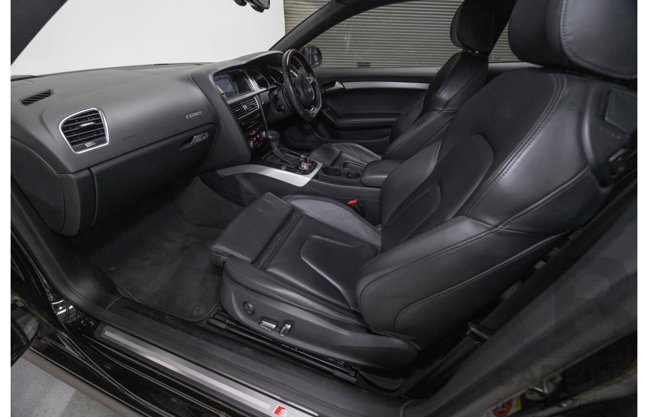 5/2015 Audi A5 2.0 TFSI Quattro S-Line Pack (AWD) 8T MY15 2d Coupe Myth Black Metallic / Wrapped Black Turbo 2.0L