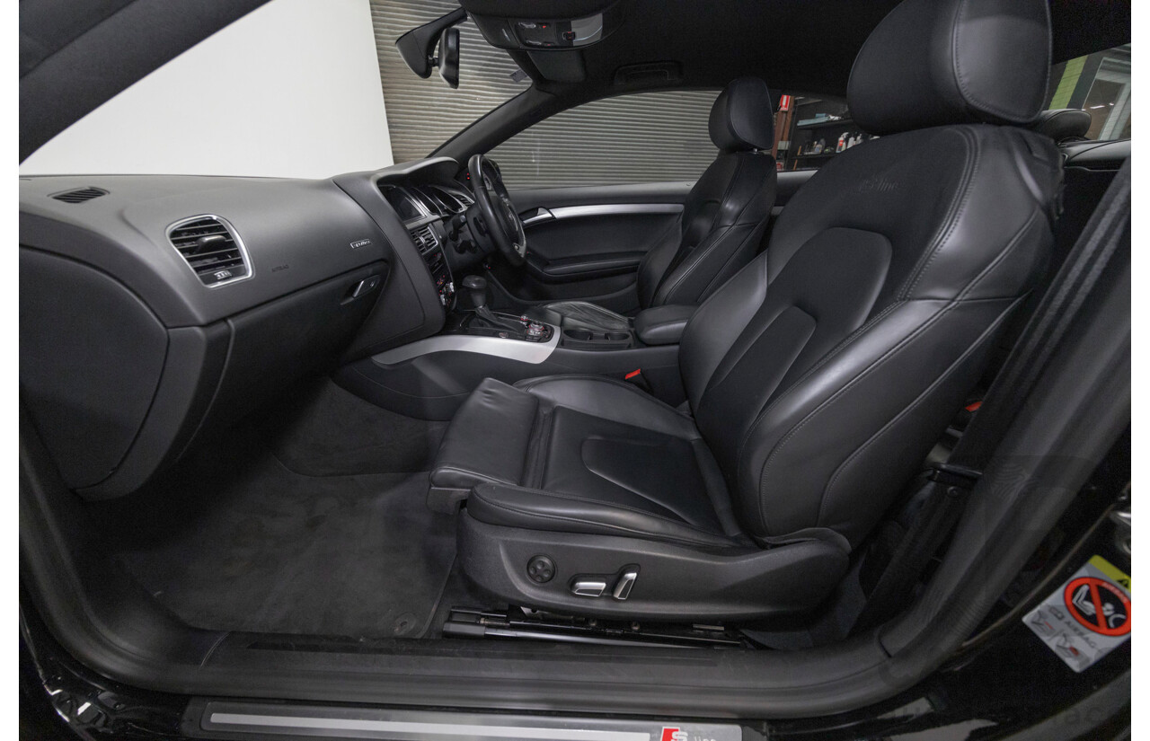 5/2015 Audi A5 2.0 TFSI Quattro S-Line Pack (AWD) 8T MY15 2d Coupe Myth Black Metallic / Wrapped Black Turbo 2.0L