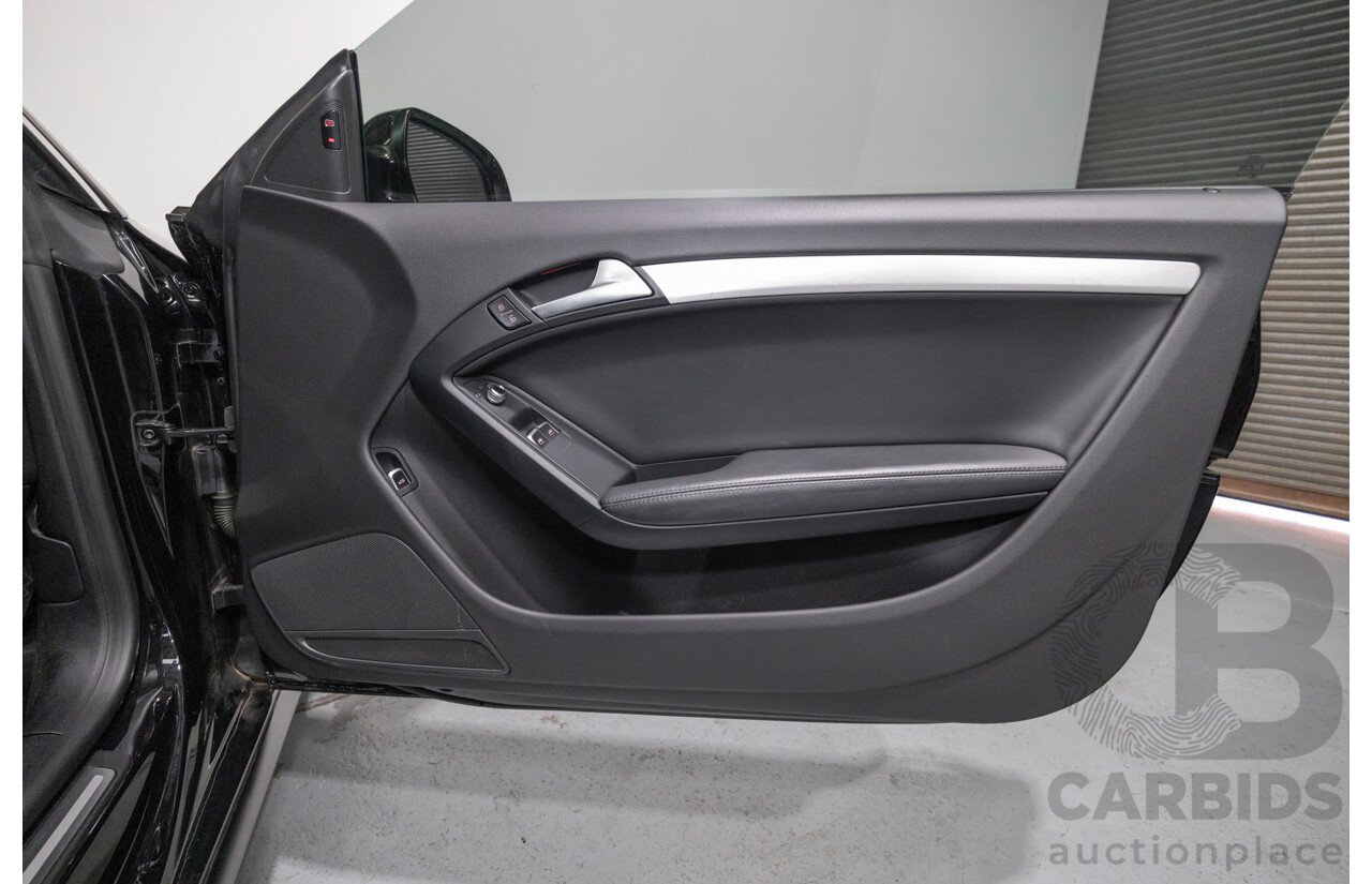 5/2015 Audi A5 2.0 TFSI Quattro S-Line Pack (AWD) 8T MY15 2d Coupe Myth Black Metallic / Wrapped Black Turbo 2.0L