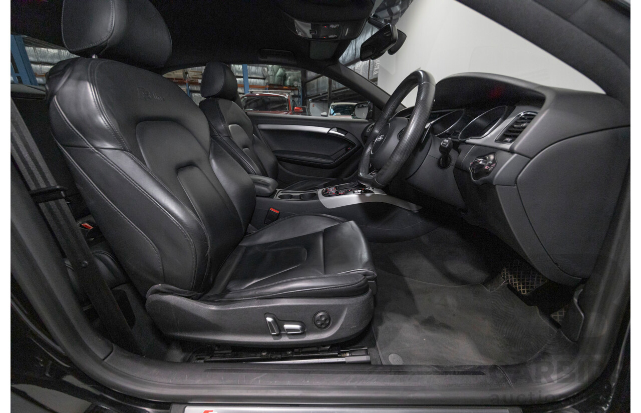 5/2015 Audi A5 2.0 TFSI Quattro S-Line Pack (AWD) 8T MY15 2d Coupe Myth Black Metallic / Wrapped Black Turbo 2.0L