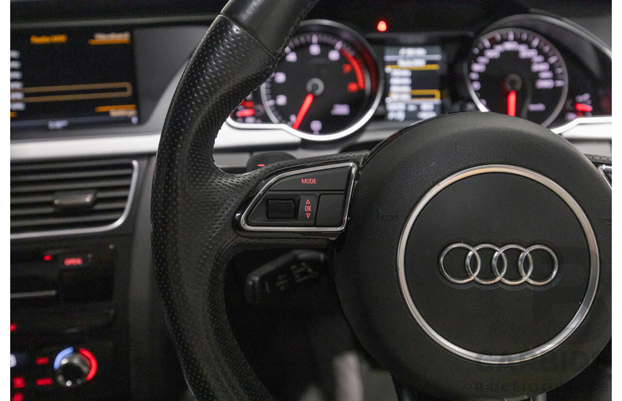 5/2015 Audi A5 2.0 TFSI Quattro S-Line Pack (AWD) 8T MY15 2d Coupe Myth Black Metallic / Wrapped Black Turbo 2.0L