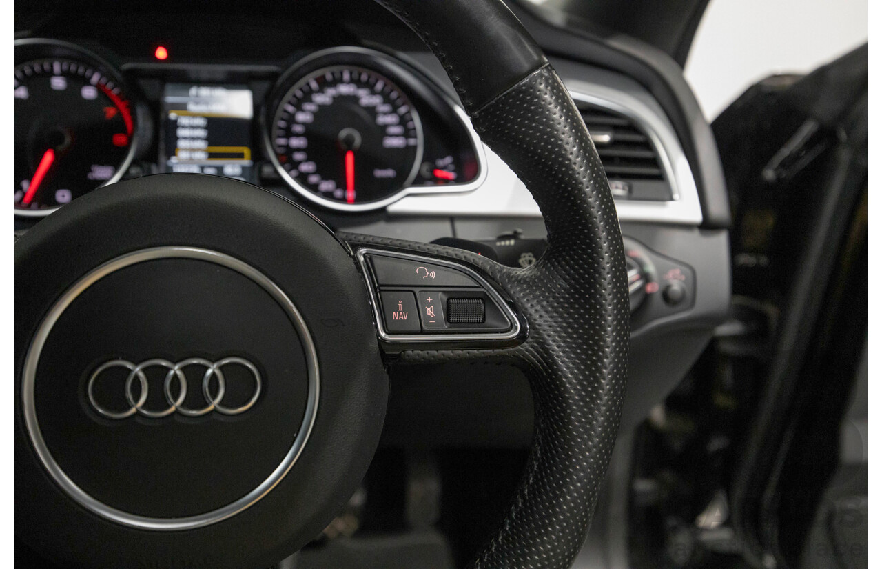 5/2015 Audi A5 2.0 TFSI Quattro S-Line Pack (AWD) 8T MY15 2d Coupe Myth Black Metallic / Wrapped Black Turbo 2.0L