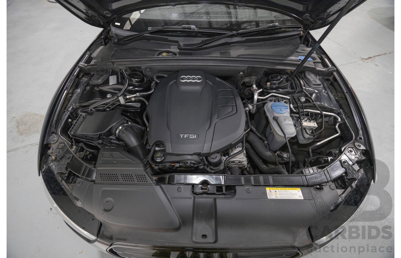 5/2015 Audi A5 2.0 TFSI Quattro S-Line Pack (AWD) 8T MY15 2d Coupe Myth Black Metallic / Wrapped Black Turbo 2.0L