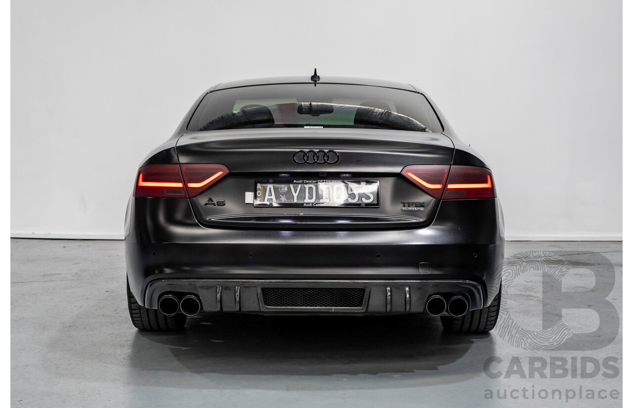 5/2015 Audi A5 2.0 TFSI Quattro S-Line Pack (AWD) 8T MY15 2d Coupe Myth Black Metallic / Wrapped Black Turbo 2.0L