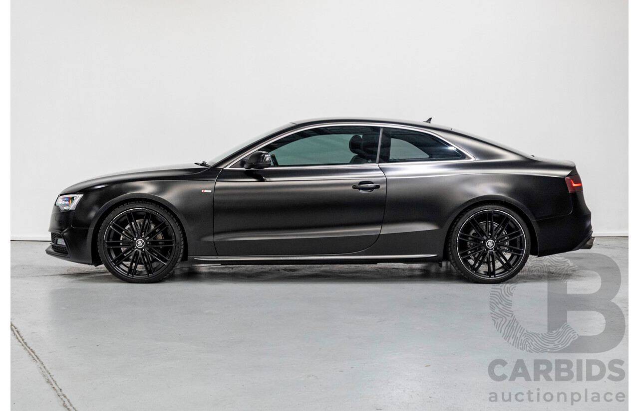5/2015 Audi A5 2.0 TFSI Quattro S-Line Pack (AWD) 8T MY15 2d Coupe Myth Black Metallic / Wrapped Black Turbo 2.0L