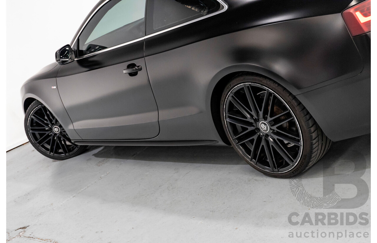 5/2015 Audi A5 2.0 TFSI Quattro S-Line Pack (AWD) 8T MY15 2d Coupe Myth Black Metallic / Wrapped Black Turbo 2.0L