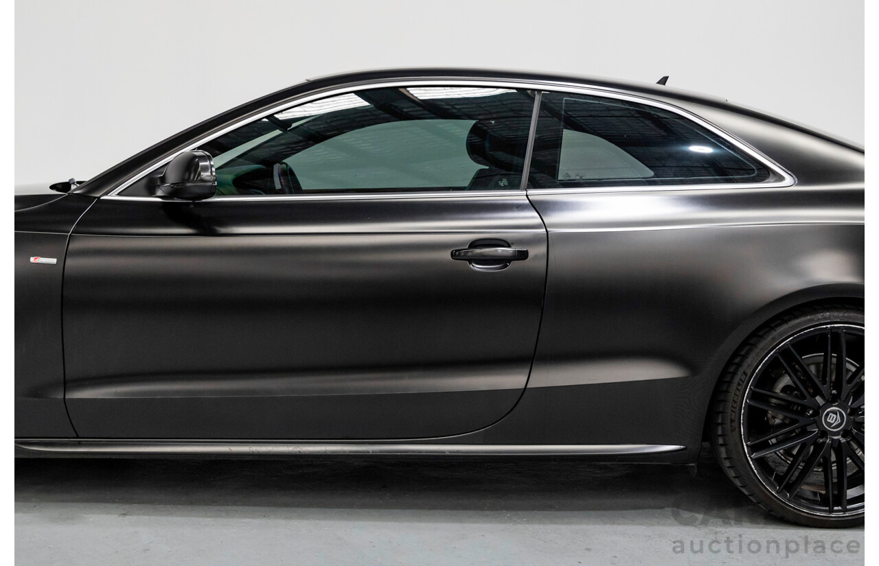 5/2015 Audi A5 2.0 TFSI Quattro S-Line Pack (AWD) 8T MY15 2d Coupe Myth Black Metallic / Wrapped Black Turbo 2.0L