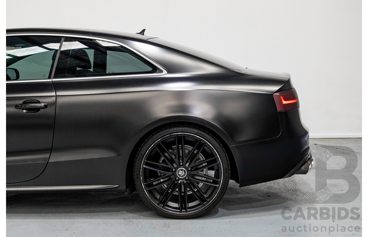 5/2015 Audi A5 2.0 TFSI Quattro S-Line Pack (AWD) 8T MY15 2d Coupe Myth Black Metallic / Wrapped Black Turbo 2.0L