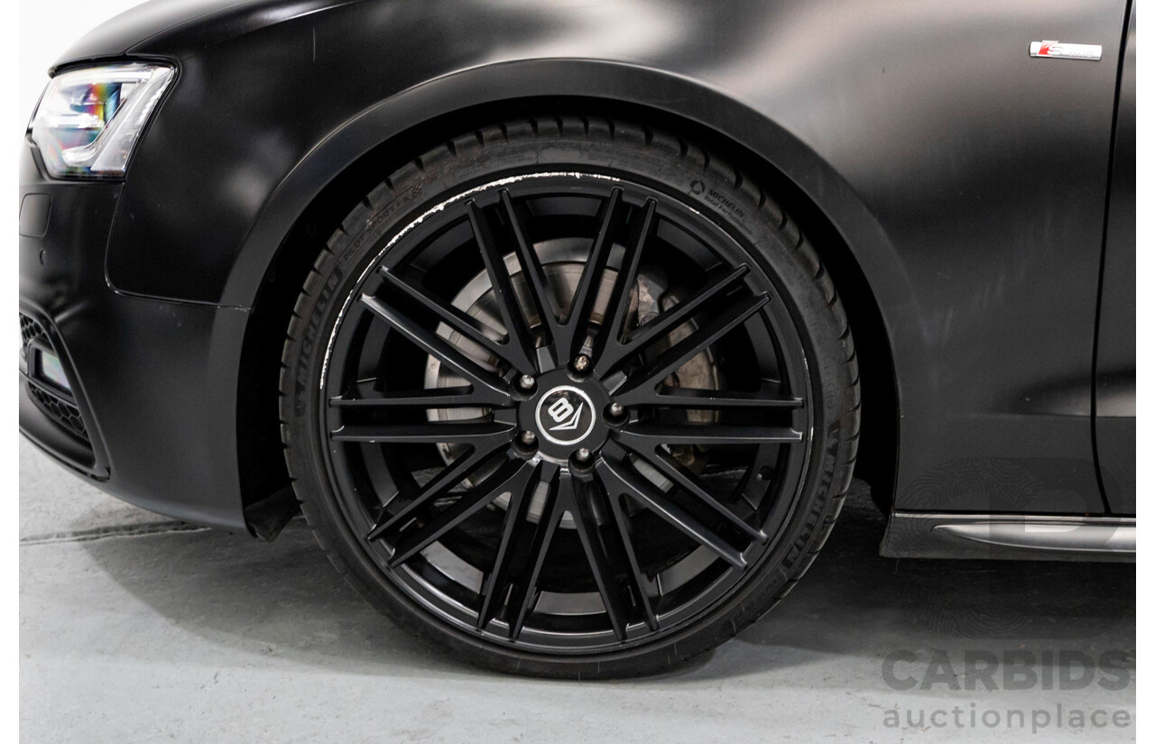 5/2015 Audi A5 2.0 TFSI Quattro S-Line Pack (AWD) 8T MY15 2d Coupe Myth Black Metallic / Wrapped Black Turbo 2.0L