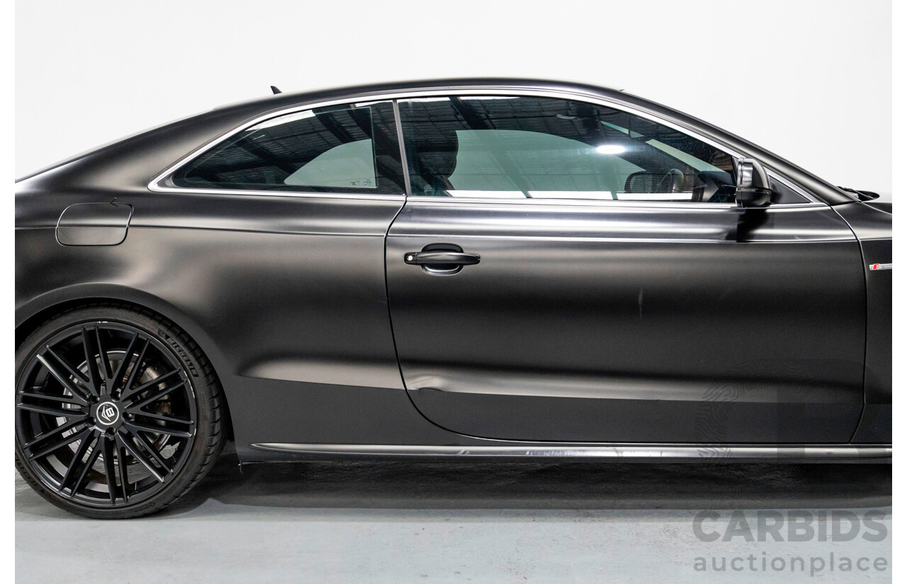 5/2015 Audi A5 2.0 TFSI Quattro S-Line Pack (AWD) 8T MY15 2d Coupe Myth Black Metallic / Wrapped Black Turbo 2.0L