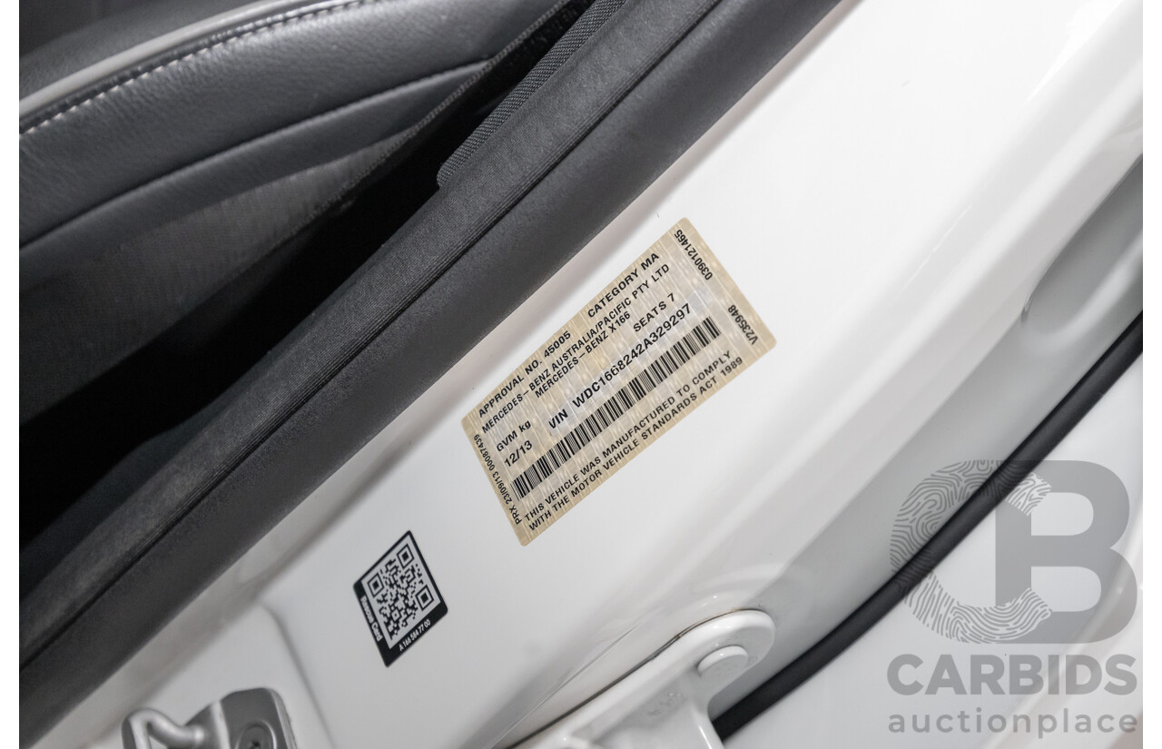 12/2013 Mercedes-Benz GL 350 Bluetec (AWD) X166 4d Wagon Polar White Turbo Diesel V6 3.0L - 7 Seater