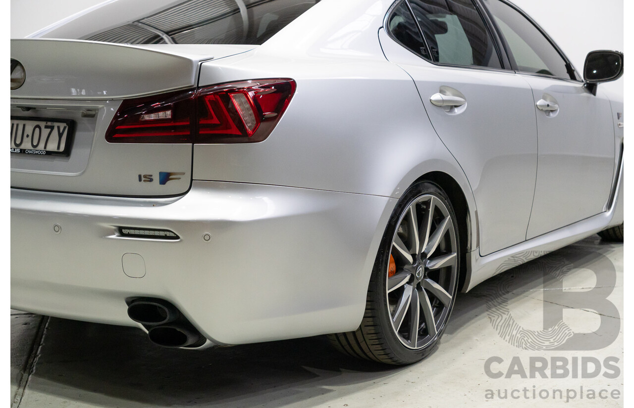 06/2010 Lexus IS F USE20R 09 Upgrade 4d Sedan Premium Silver Metallic V8 5.0L