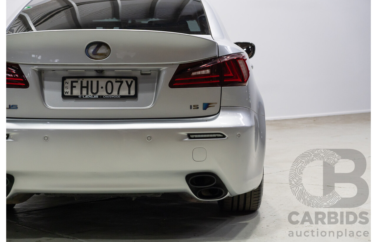 06/2010 Lexus IS F USE20R 09 Upgrade 4d Sedan Premium Silver Metallic V8 5.0L