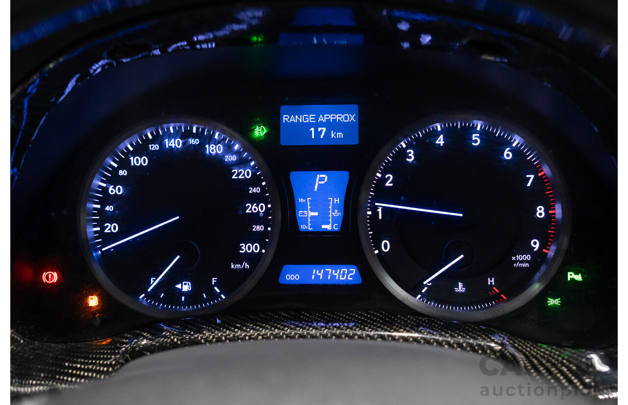 06/2010 Lexus IS F USE20R 09 Upgrade 4d Sedan Premium Silver Metallic V8 5.0L
