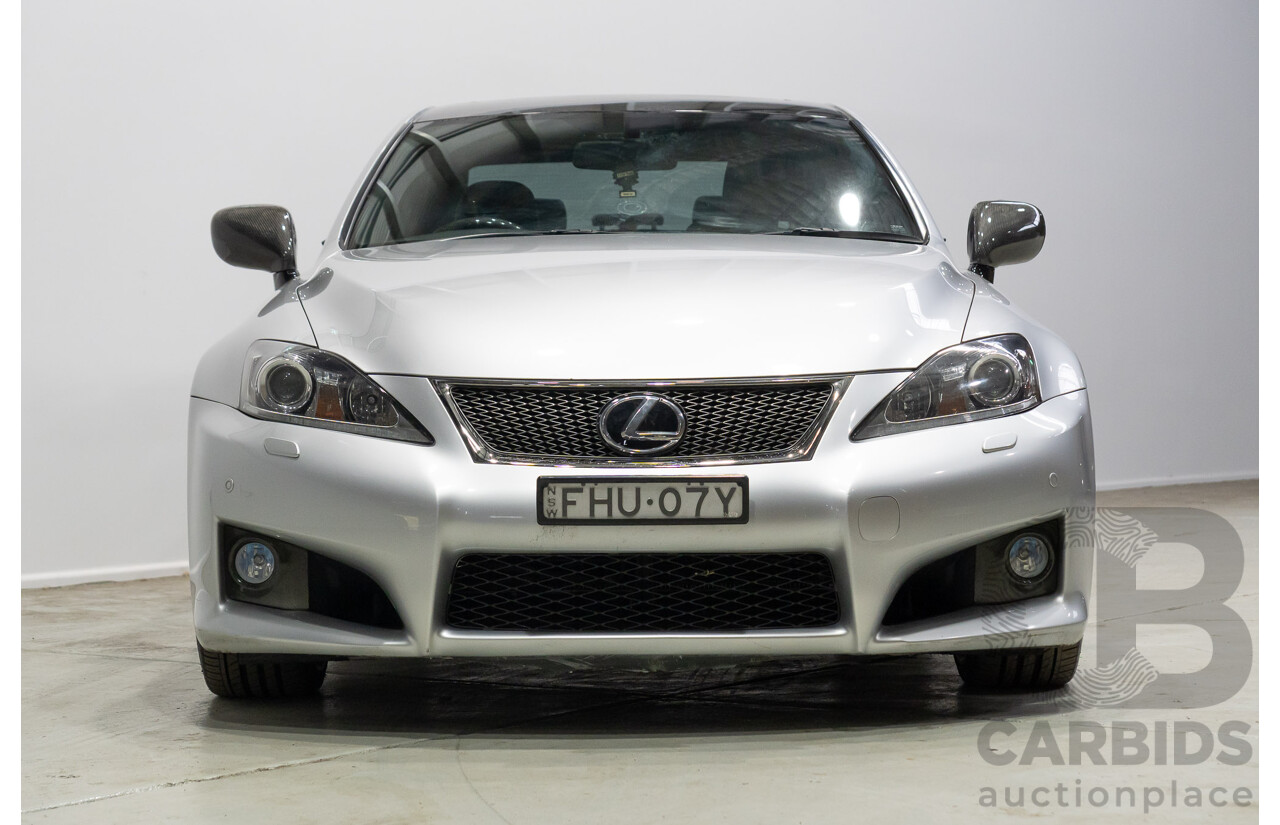 06/2010 Lexus IS F USE20R 09 Upgrade 4d Sedan Premium Silver Metallic V8 5.0L