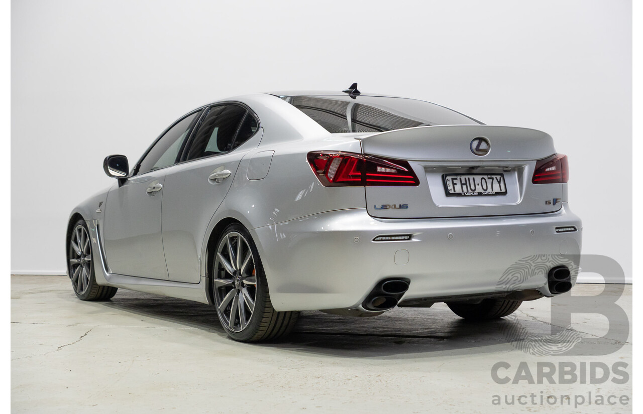 06/2010 Lexus IS F USE20R 09 Upgrade 4d Sedan Premium Silver Metallic V8 5.0L