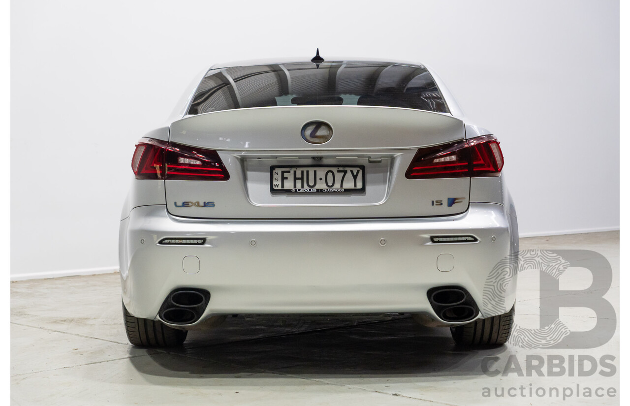 06/2010 Lexus IS F USE20R 09 Upgrade 4d Sedan Premium Silver Metallic V8 5.0L
