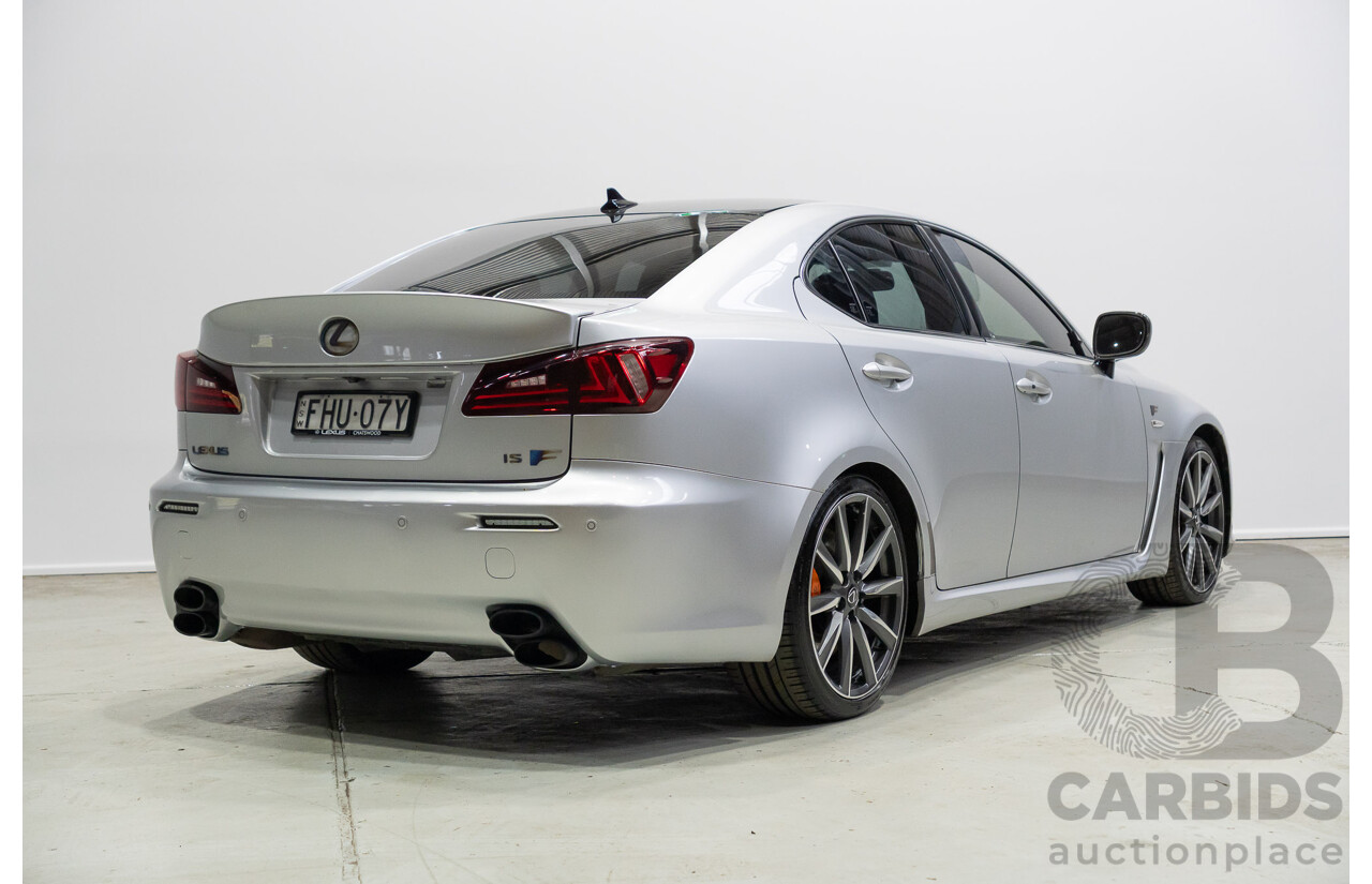 06/2010 Lexus IS F USE20R 09 Upgrade 4d Sedan Premium Silver Metallic V8 5.0L