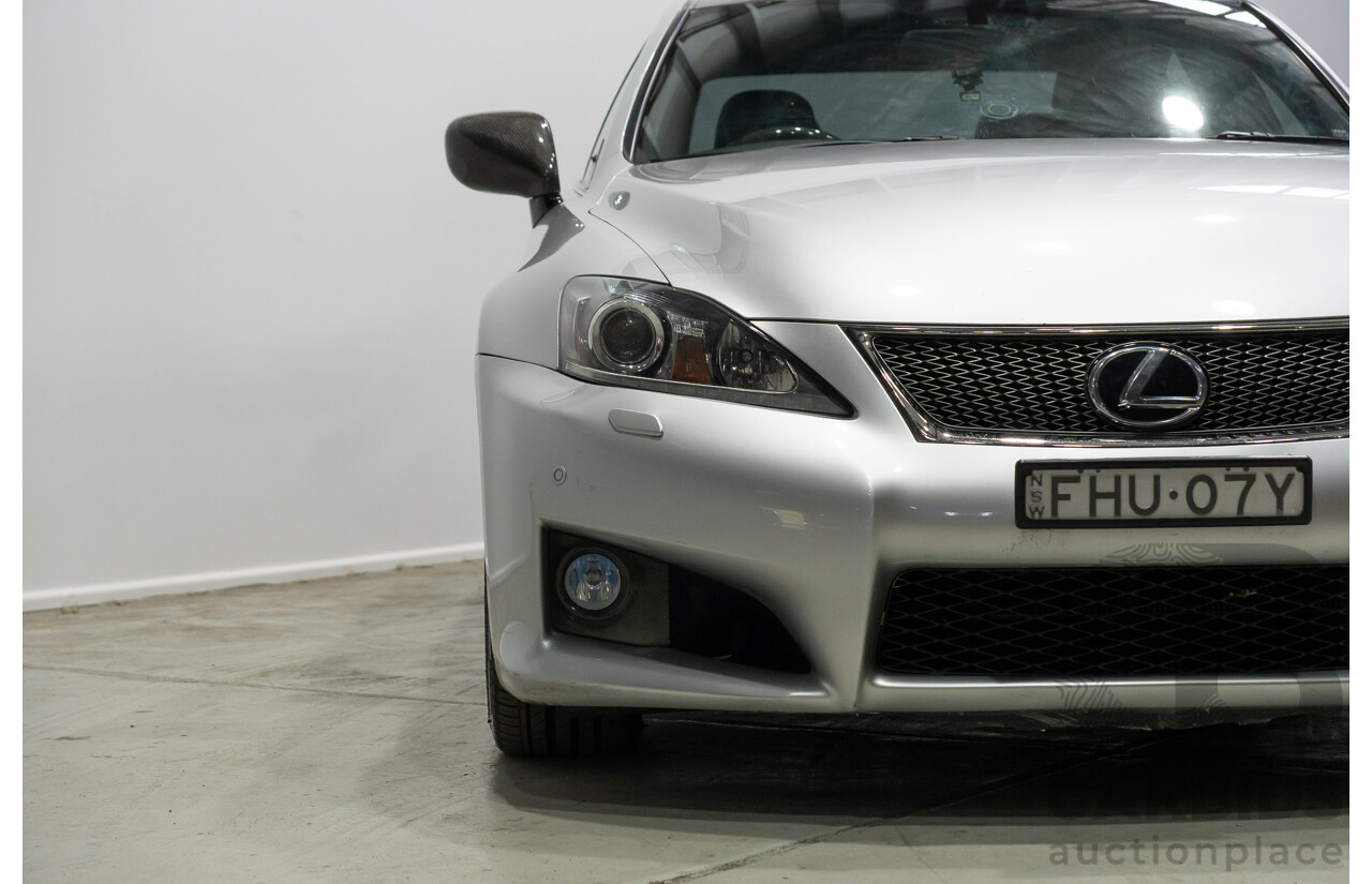 06/2010 Lexus IS F USE20R 09 Upgrade 4d Sedan Premium Silver Metallic V8 5.0L
