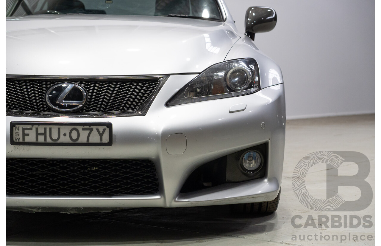 06/2010 Lexus IS F USE20R 09 Upgrade 4d Sedan Premium Silver Metallic V8 5.0L