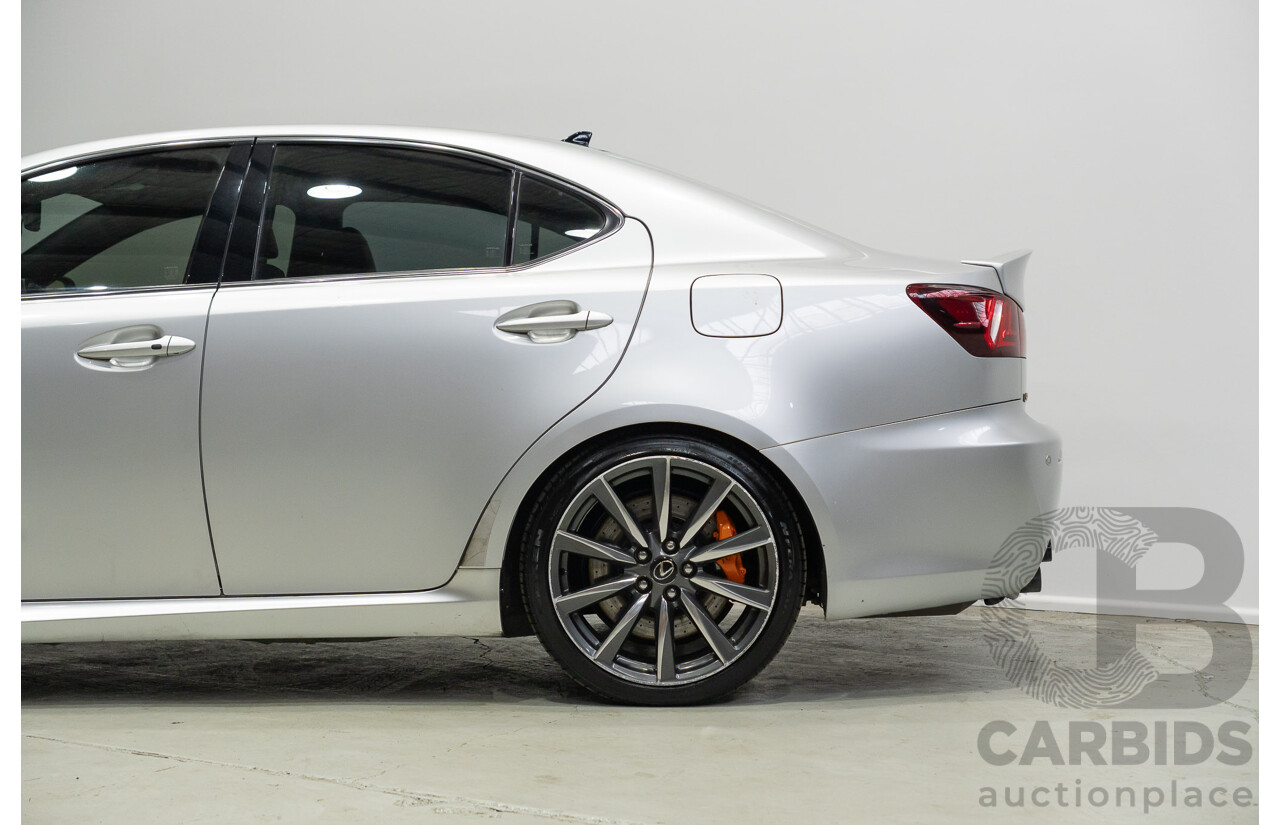 06/2010 Lexus IS F USE20R 09 Upgrade 4d Sedan Premium Silver Metallic V8 5.0L