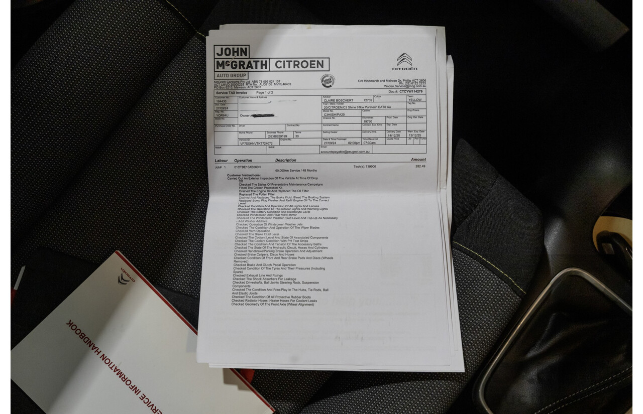 3/2020 Citroen C3 Shine B618 MY20 4d Hatchback White Turbo 1.2L