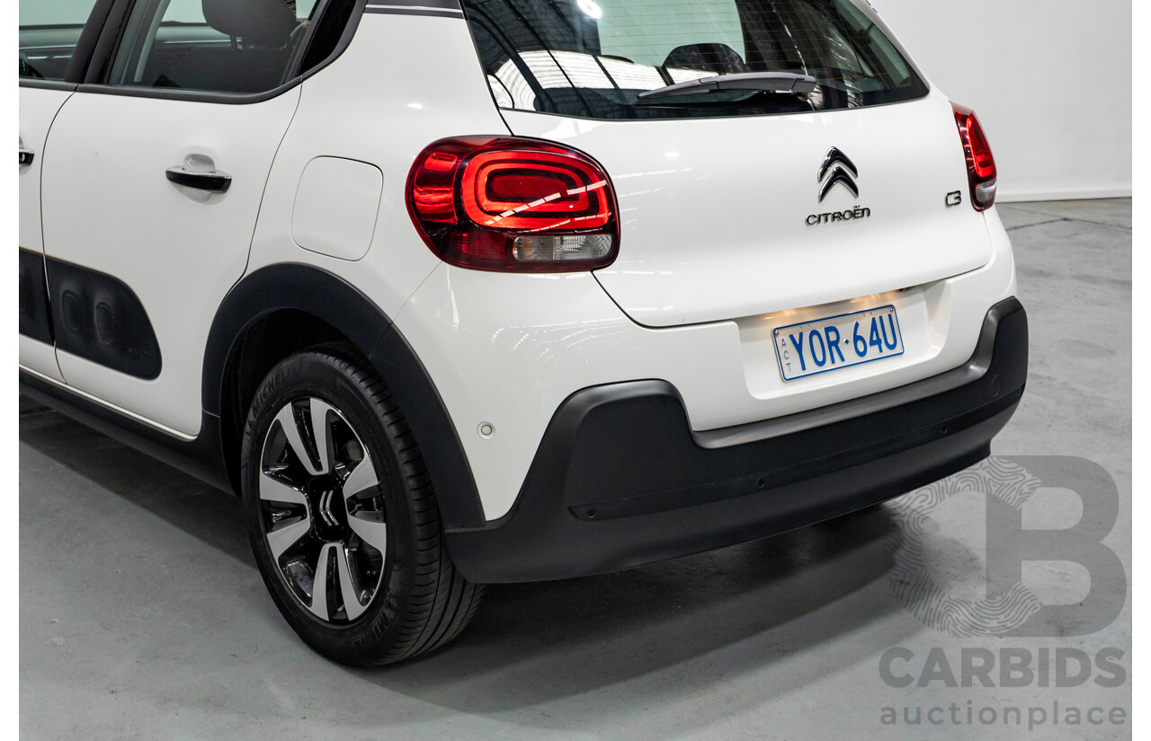 3/2020 Citroen C3 Shine B618 MY20 4d Hatchback White Turbo 1.2L