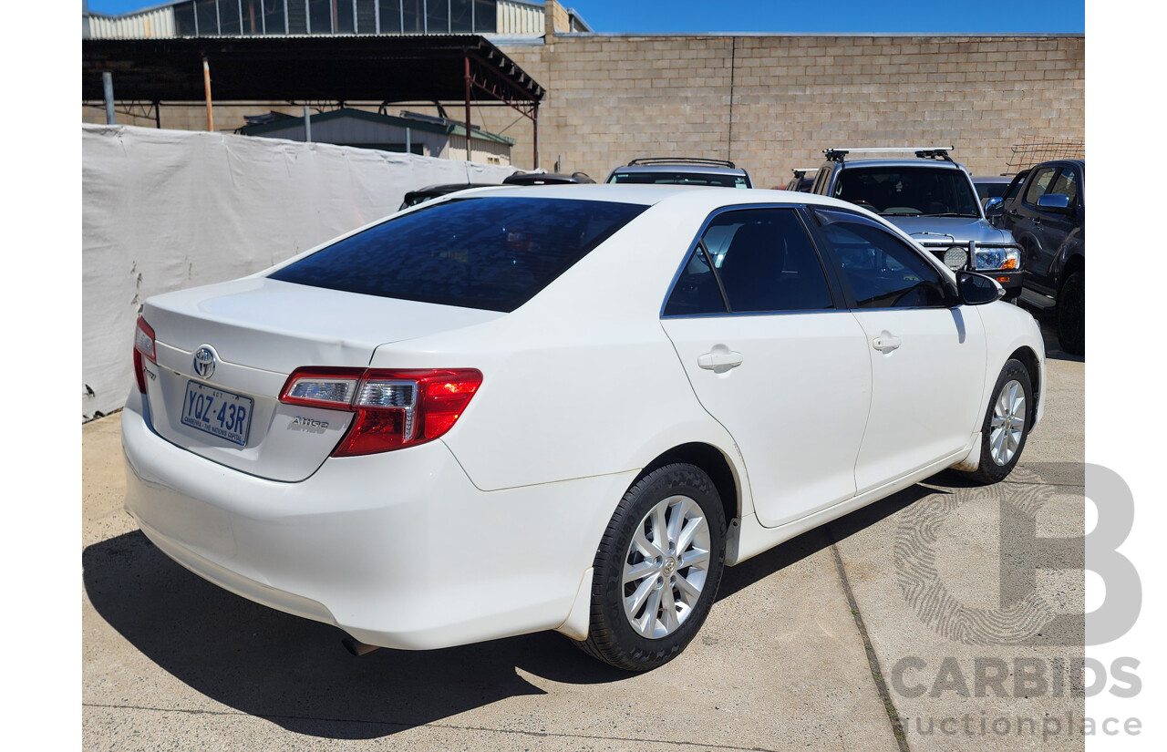 08/2013 Toyota Camry Altise ASV50R 4d Sedan White 2.5L