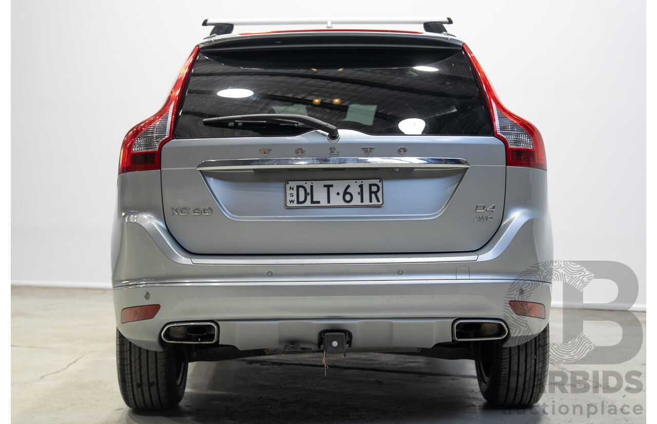 02/2017 Volvo XC60 D4 Luxury DZ MY17 4d Wagon Silver Twin Turbo Diesel 2.4L