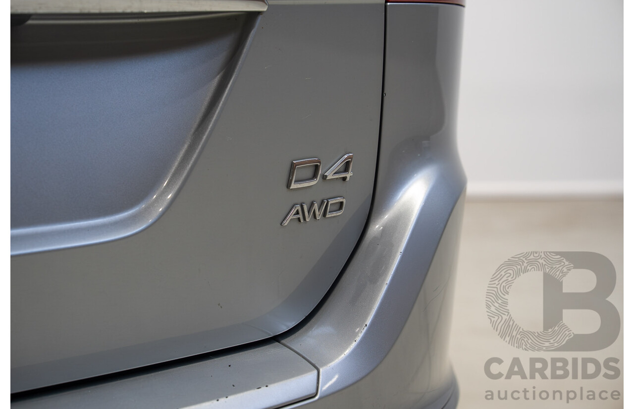 02/2017 Volvo XC60 D4 Luxury DZ MY17 4d Wagon Silver Twin Turbo Diesel 2.4L