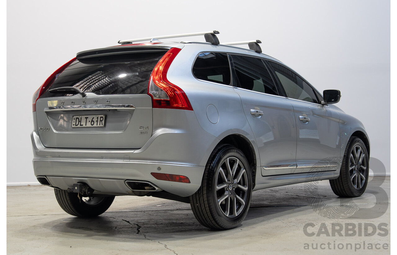 02/2017 Volvo XC60 D4 Luxury DZ MY17 4d Wagon Silver Twin Turbo Diesel 2.4L