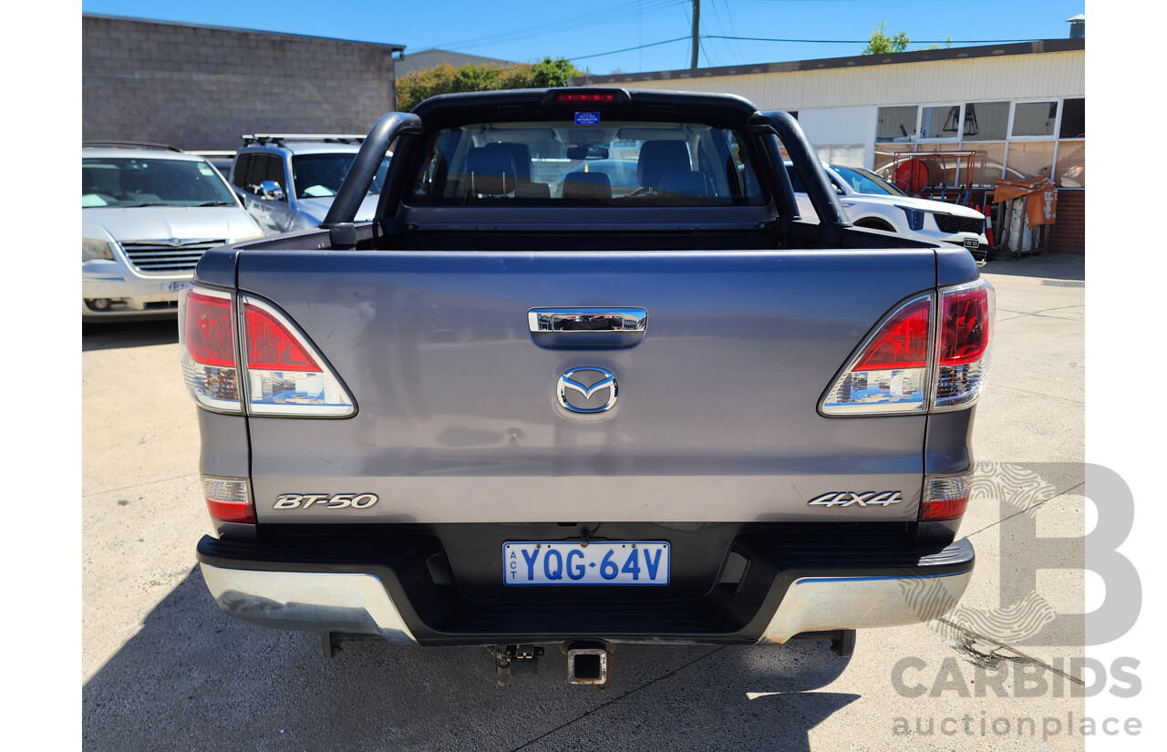 08/2012 Mazda Bt50 GT (4x4) Dual Cab Utility Grey 3.2L