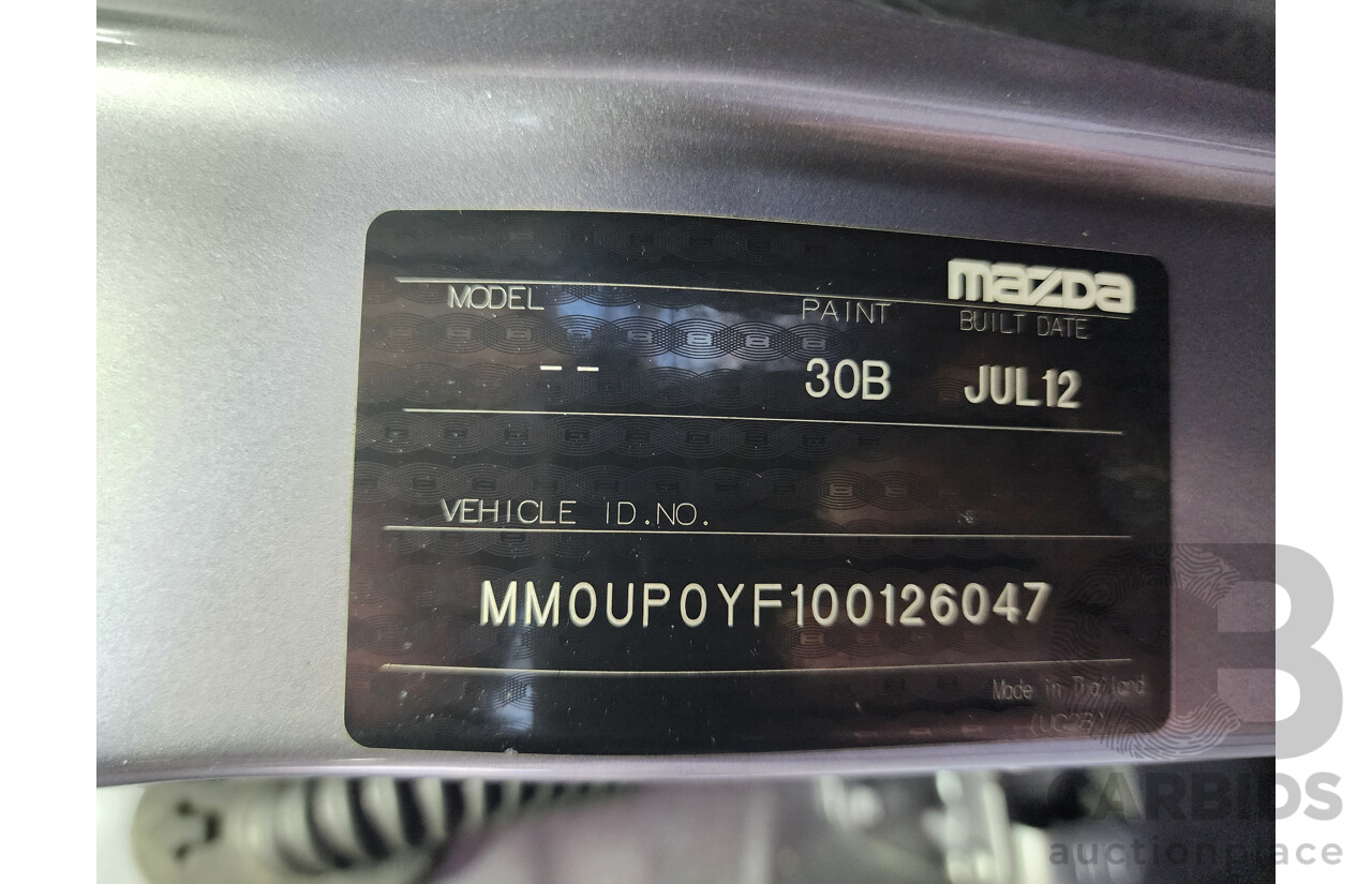 08/2012 Mazda Bt50 GT (4x4)  Dual Cab Utility Grey 3.2L